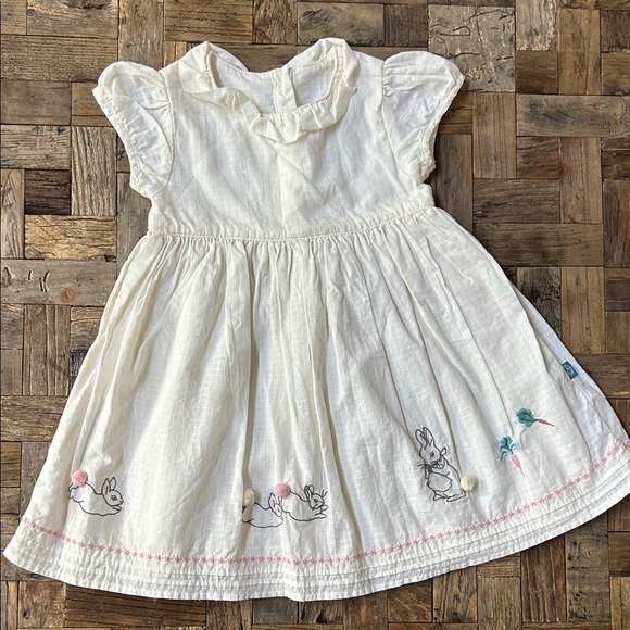 Marks & Spencer Baby Girl Peter Rabbit Embroidered Lined Dress 12-18 Months - Picture 1 of 11